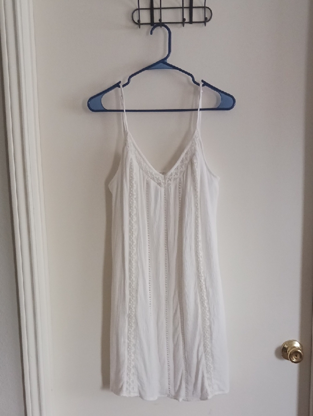 Mudd White Lace-Trim Slip Top